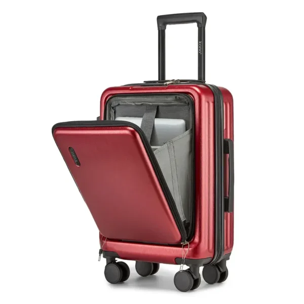 Valise KONO 13/20/24/28 Pouces – Coque Rigide ABS+PC avec Serrure TSA et Compartiment Avant , RED