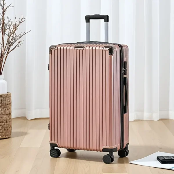 Valise de Voyage Rigide 28 Pouces – Coque ABS, Roues Pivotantes et Serrure à Code , ROSE