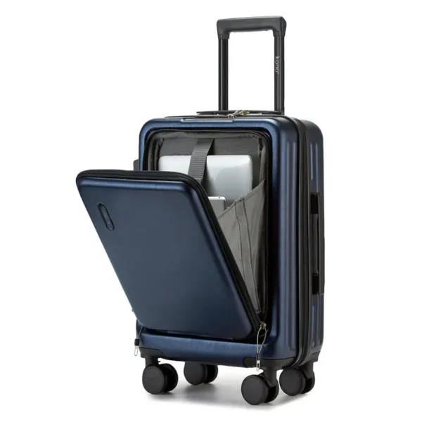 Valise KONO 13/20/24/28 Pouces – Coque Rigide ABS+PC avec Serrure TSA et Compartiment Avant , BLEU
